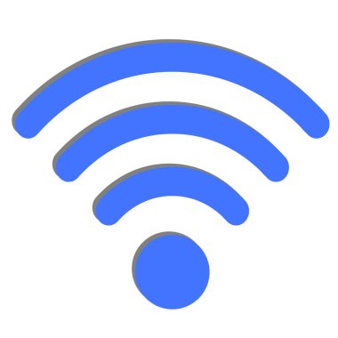 mavi wifi simgesi vektör