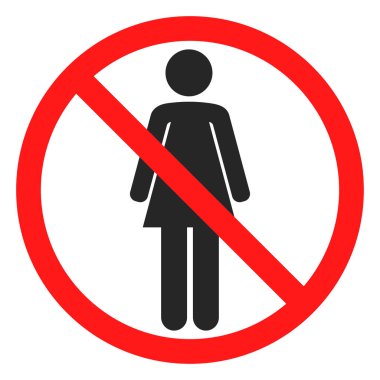 hiçbir kadın işareti simgesi