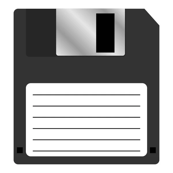 Vraie disquette noire isolée vectorielle — Image vectorielle