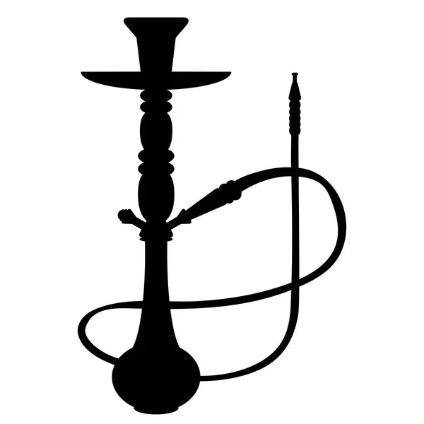 Preto hookah no branco fundo — Vetor de Stock