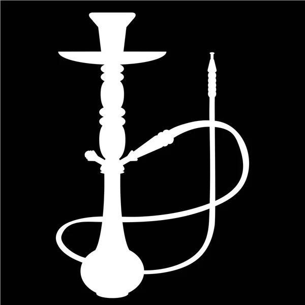 siyah arka planda beyaz nargile