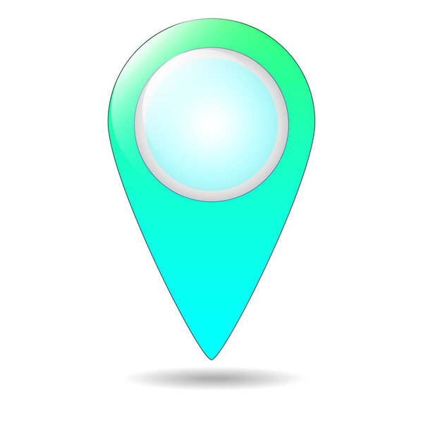 Map pin flat design style modern icon, pointer minimal vector symbol, marker sign