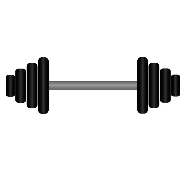 Dumbbell on white background — Stock Vector