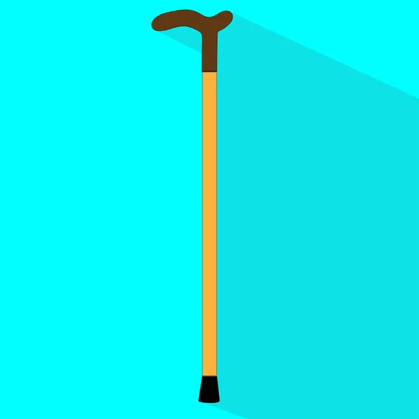 Bâton sur fond bleu avec ombre — Image vectorielle