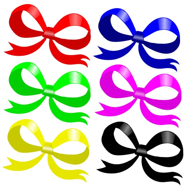 Définir des arcs de couleur sur fond blanc — Image vectorielle