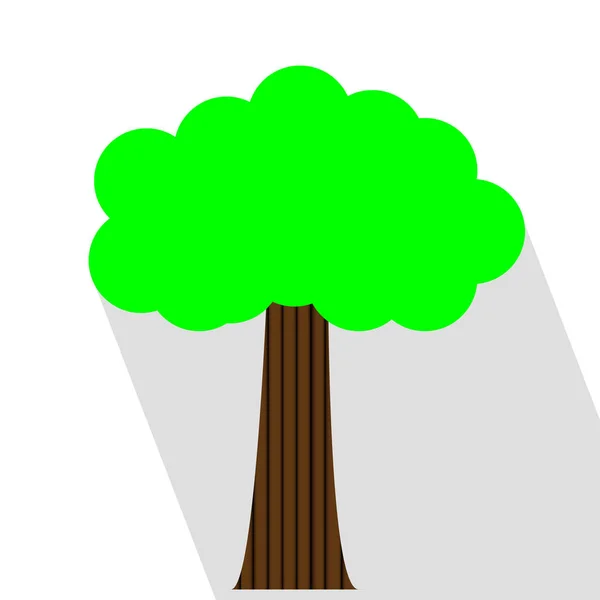 Vektorbaum mit Schatten — Stockvektor