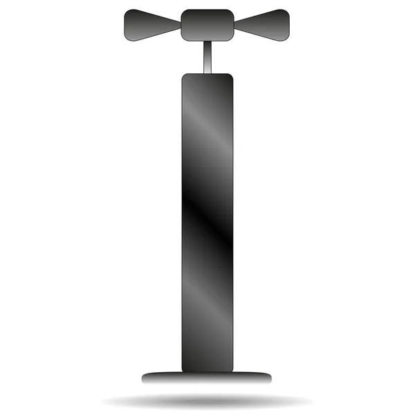 Pompe métallique sur fond blanc — Image vectorielle