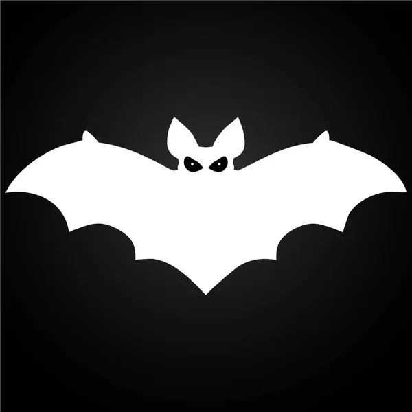 Halloween flying white bat — Stock Vector