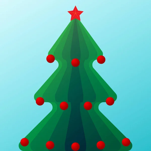 Árbol de navidad con bola — Archivo Imágenes Vectoriales