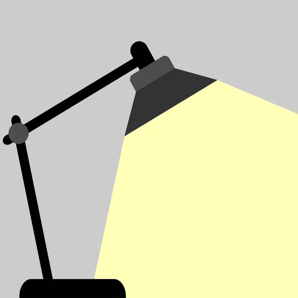 Lampe de table sur fond gris — Image vectorielle