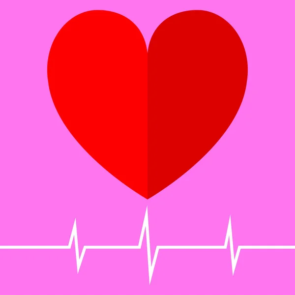 Cardio puls serduszko — Wektor stockowy