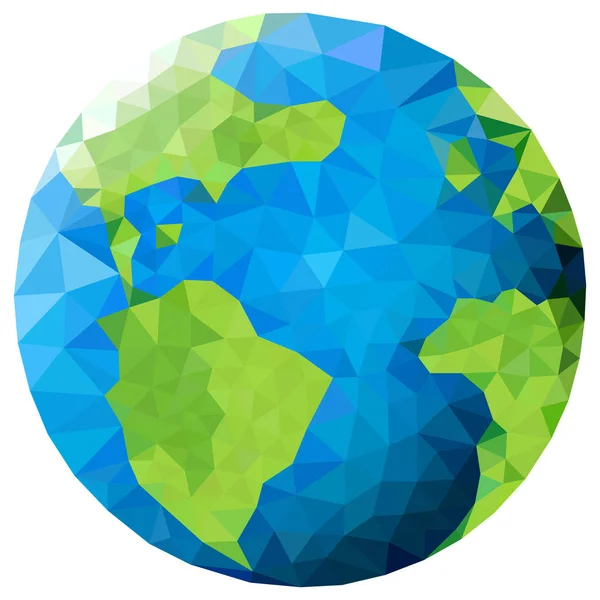 Dünya gezegeni. Üçgen resim vektör posteri.