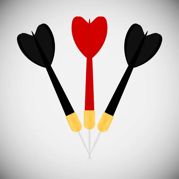 üç dart dart. Amblem. kırmızı ve iki siyah