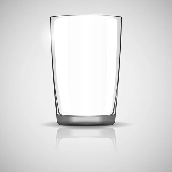 Äkta glas glasfull med skugga — Stock vektor