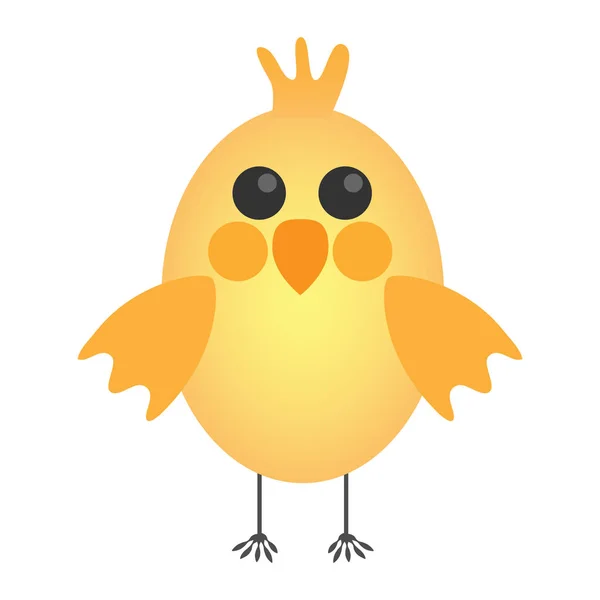 Cute chick on a white background — Stock Vector