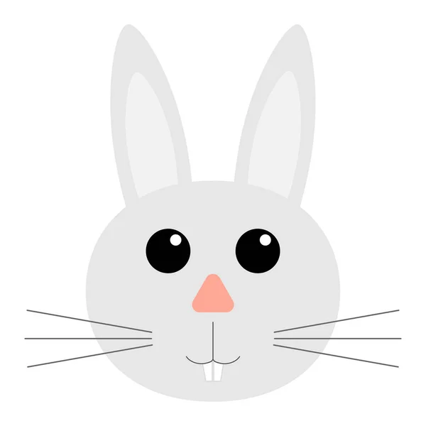 The face of a rabbit — Stock Vector
