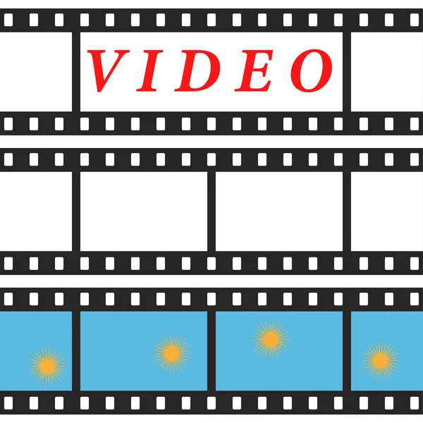 Film strip frame set — Stock Vector