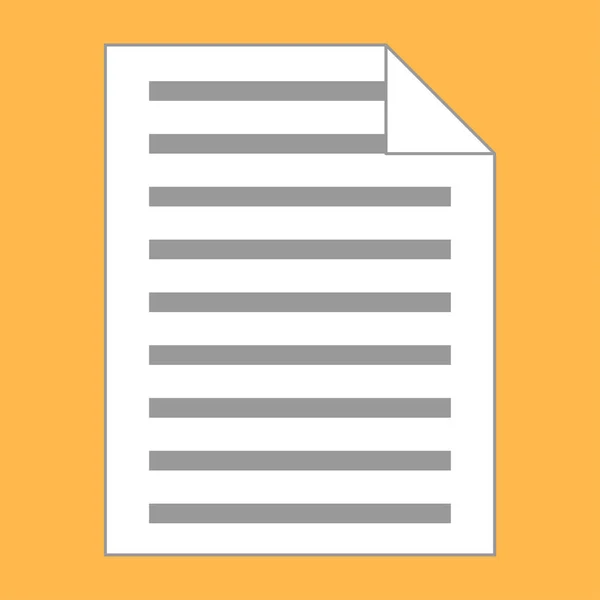 Lettre A4 icône sur un fond jaune — Image vectorielle