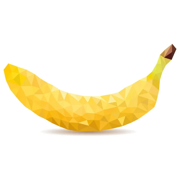 Styl triangulacji banana z cieniem — Wektor stockowy