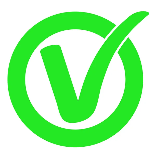 Ikona se značkou zaškrtnutí Ano — Stockový vektor