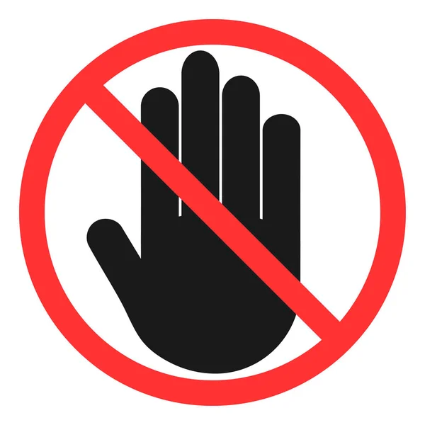 Icon anti hand op witte achtergrond — Stockvector