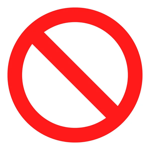 vektör no işaret simgesi. Kırmızı uyarı yalıtılmış