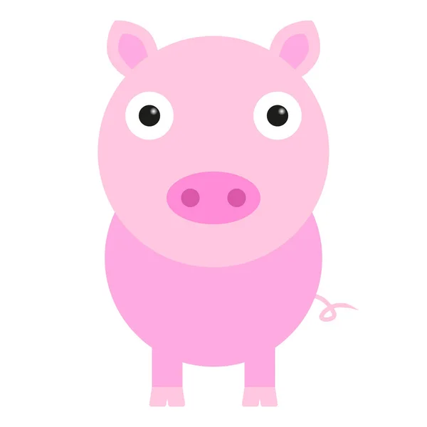 cartoon pig. Flat design
