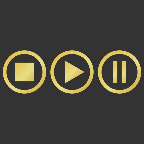 altın üç düğme çalma duraklat