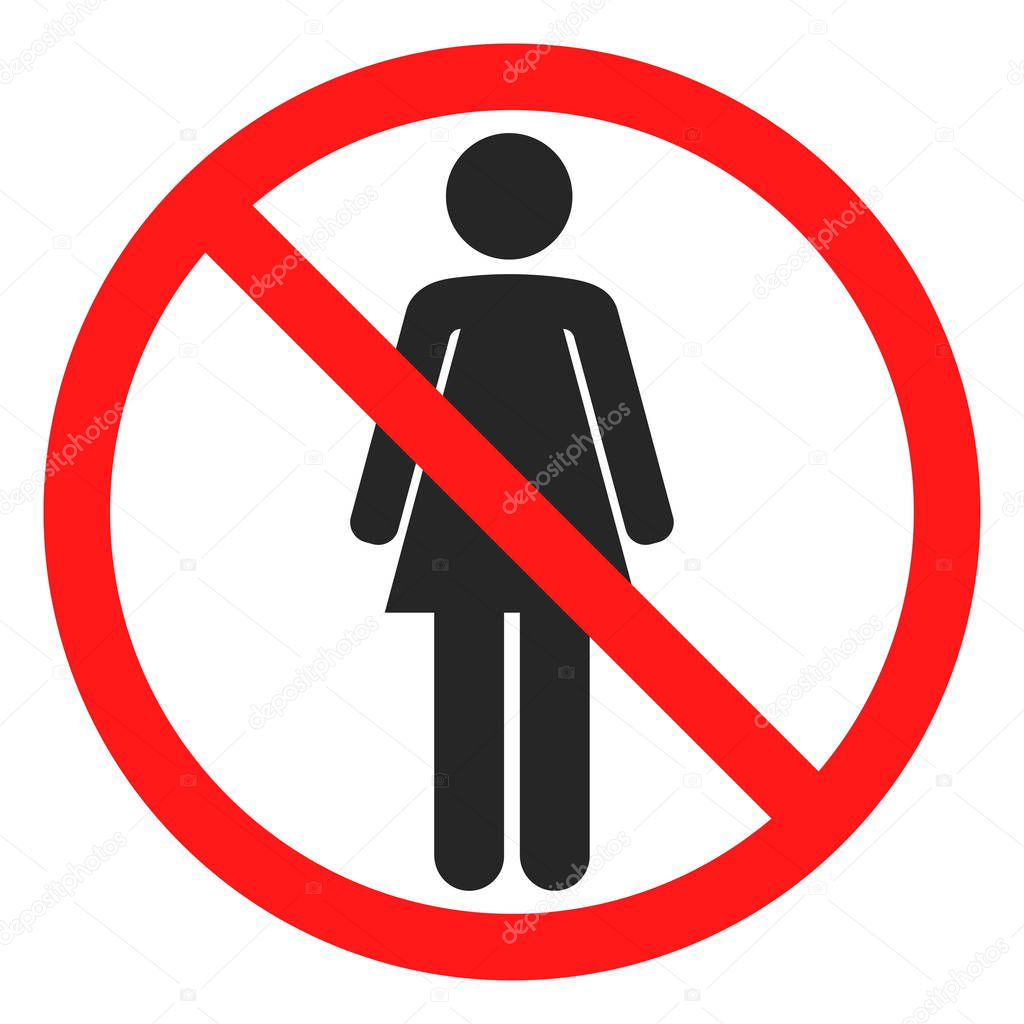 no woman sign icon