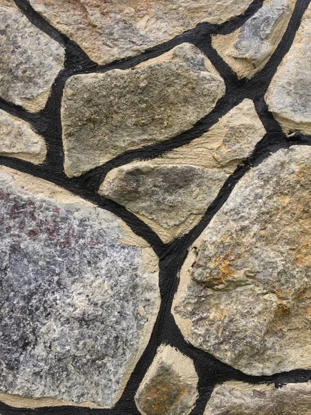 Tekstura stary kamienny mur z dużych głazów. — Zdjęcie stockowe