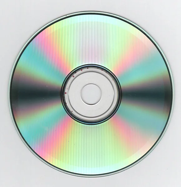 Disco compacto colorido aislado sobre un fondo blanco — Foto de Stock