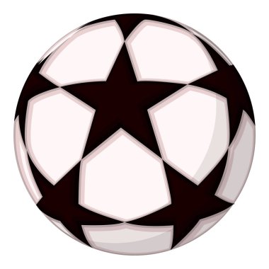 Renkli çizgi film futbol topu yıldızı.