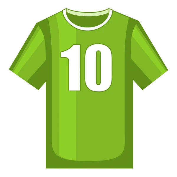 Färgglada cartoon soccer uniform t-shirt. — Stock vektor