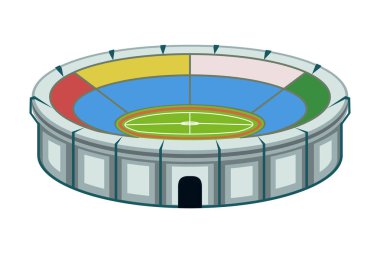 Renkli karikatür spor Stadyumu