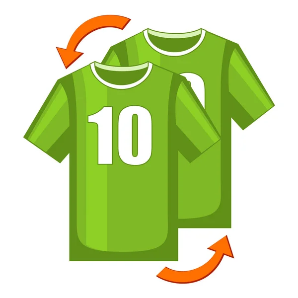 Färgglada cartoon soccer player ersättare-ikonen — Stock vektor