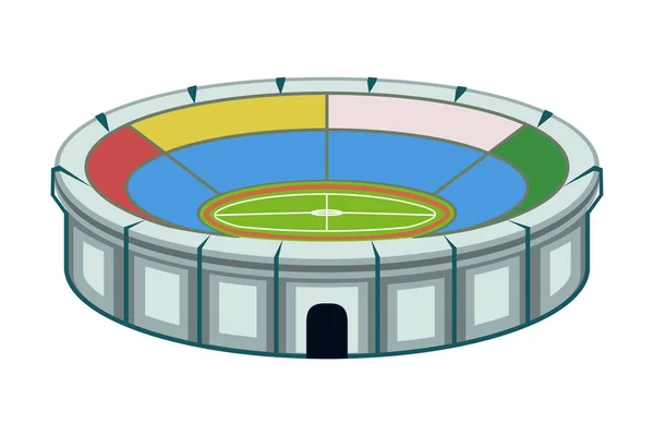 Estádio de desporto colorido dos desenhos animados —  Vetores de Stock