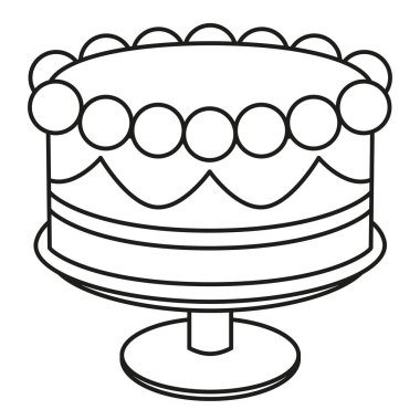 Sanat siyah beyaz Doğum günü pastası stand satır