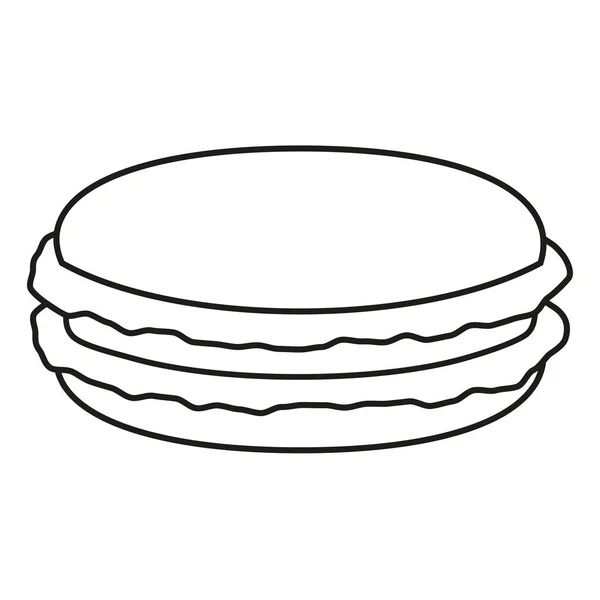 Line art svartvita macaroon — Stock vektor