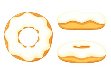 Renkli karikatür çörek seti