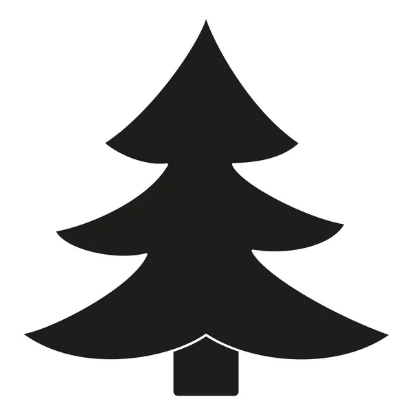 Black and white fir Boom silhouet. — Stockvector