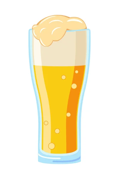 Colorful cartoon beer glass — Stock Vector