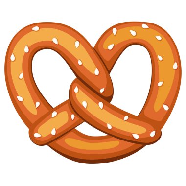 Susam tohumu ile renkli karikatür simit