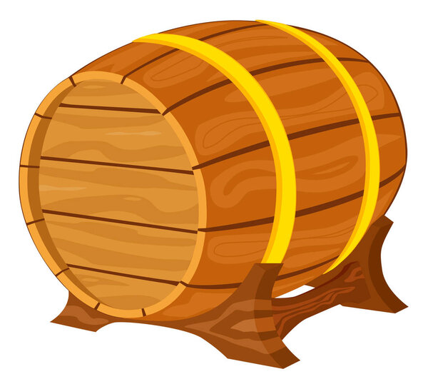 Colorful cartiin wooden beer barrel