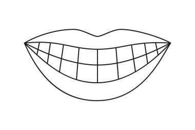 Hat sanat siyah ve beyaz kadın sağlıklı gülümseme