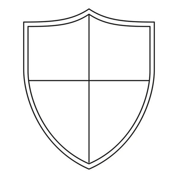 Escudo cruzado en blanco y negro — Vector de stock