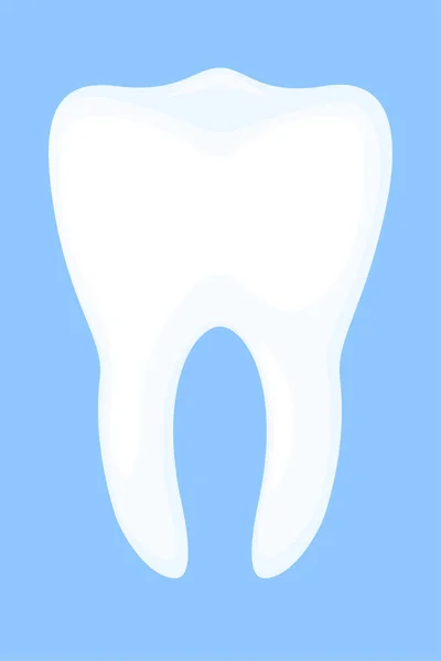 Цветной Карикатурный Здоровый Зуб Правильная Гигиена Полости Рта Векторная Иллюстрация — стоковый вектор