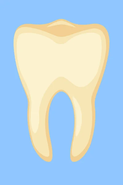 Colorato cartone animato sporco dente giallo — Vettoriale Stock