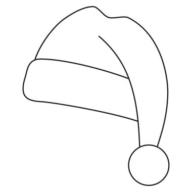 Hat sanat siyah ve beyaz Noel şapka