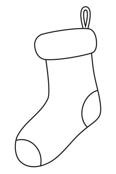 Hat sanat siyah ve beyaz Noel çorap