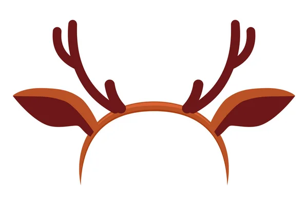 Färgglada tecknade reindeer antler hatt — Stock vektor